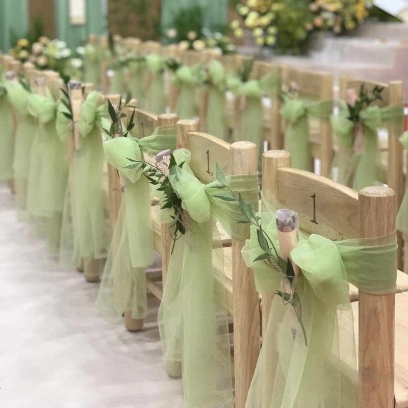 红盖头椅背纱婚礼装饰特价