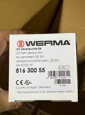 议价德国伟马WERMA LED信号灯816 300 55，黄色，