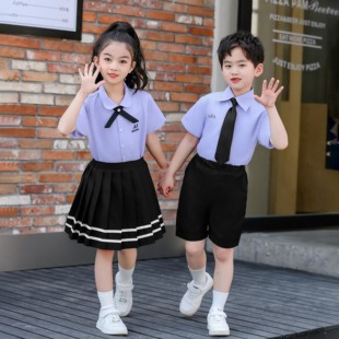 儿童学院风班服套装 幼儿园毕业园服小学生运动会合唱演出校服夏季