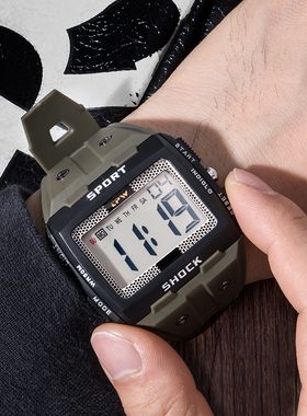 TPW50米游泳防水电子表夜光中小学生青少年户外运动新时尚手表男