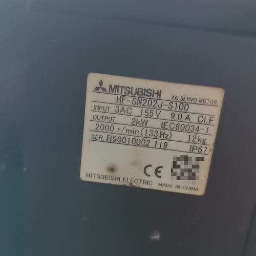 议价伺服电机 HF-SN202J-S100，2KW 155V可维修