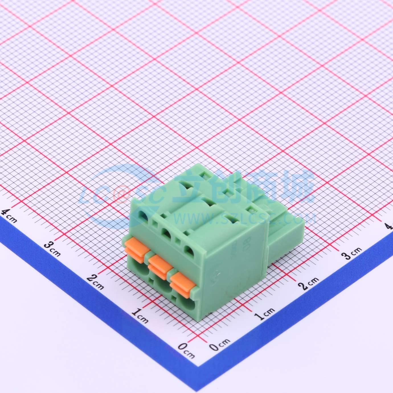 插拔式接线端子 KF2EDGKD-5.08-3P P=5.08mm 插头 1x3P 原装正品