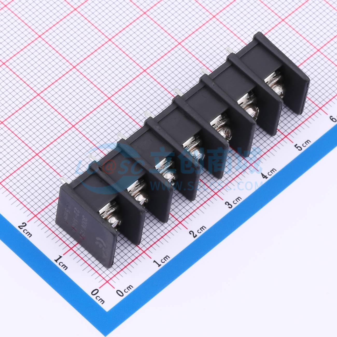 栅栏式接线端子 MX25C-7.62-07P-BK01-Cu-S-A 插件,P=7.62mm 两面