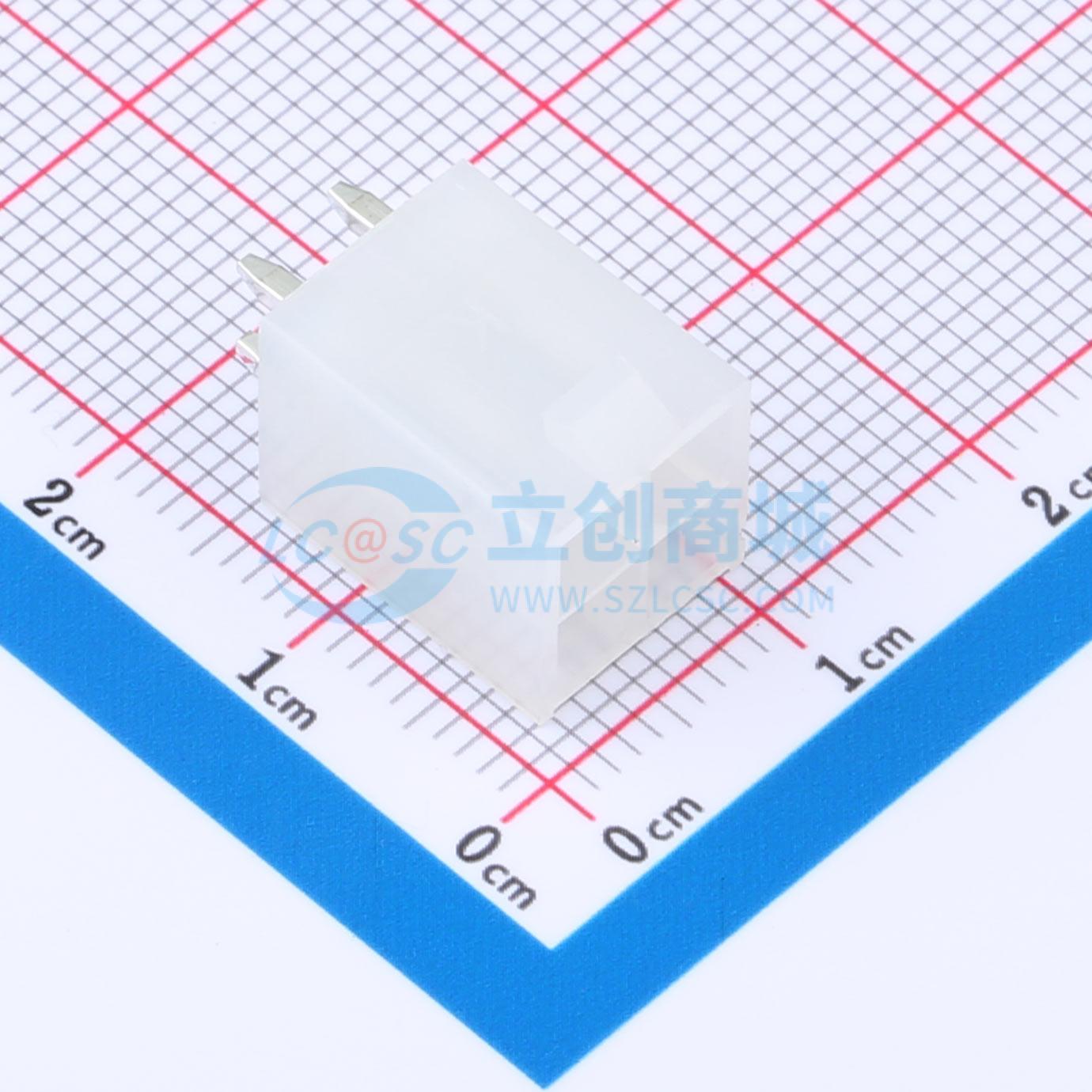 线对板针座 XD-5557-2*2A 插件,P=4.2mm 2x2P 直插 电子元器件