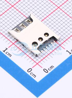 SIM卡连接器 ZX-NSIM-481.25J SMD 拔插式 NanoSIM卡 卡座 1.25mm