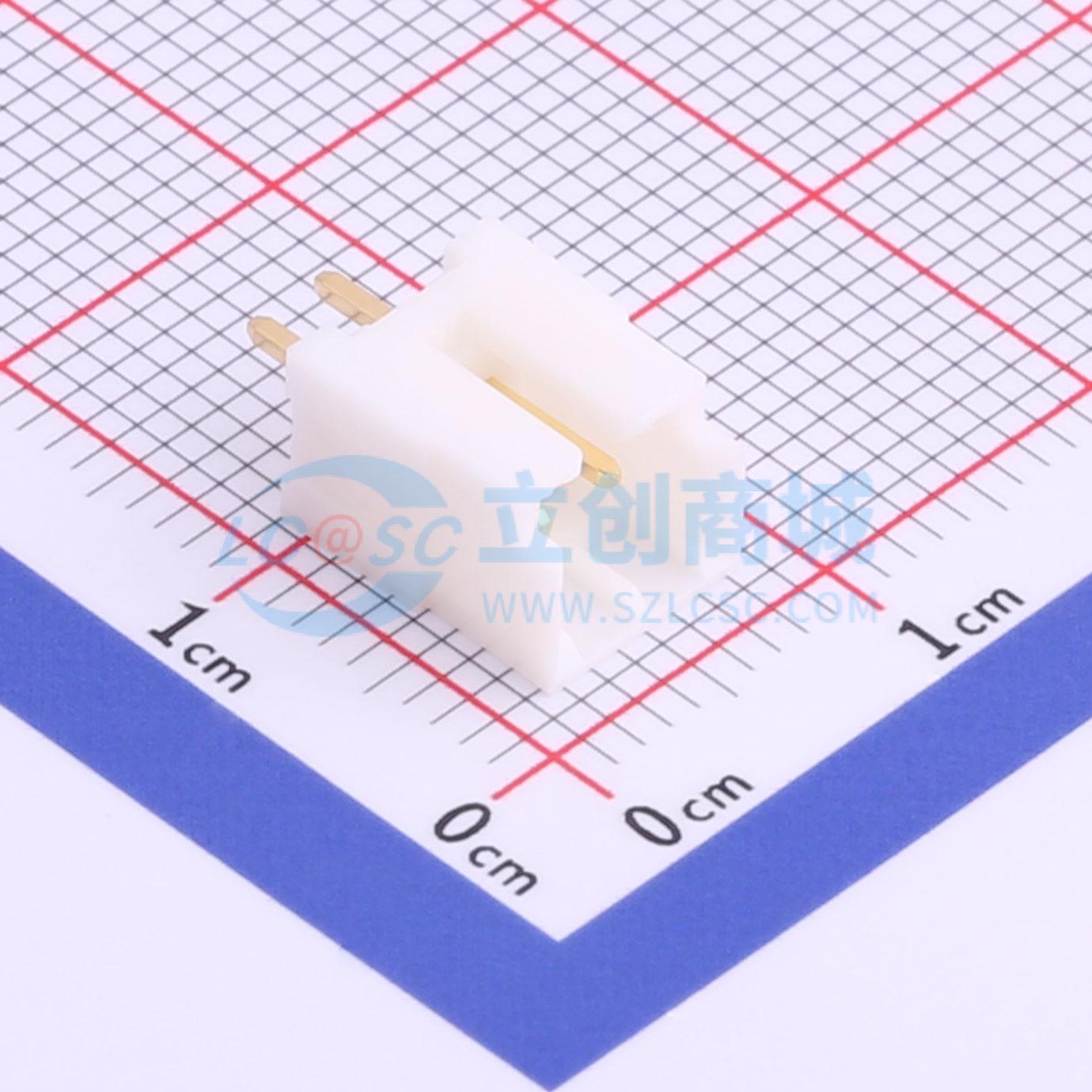 线对板针座 DF1B-2P-2.5DSA(01) 插件,P=2.5mm 1x2P 直插 原装