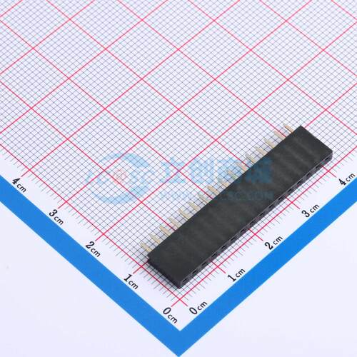 排母 ZX-PM2.54-1-16PY 插件,P=2.54mm 1x16P 方孔 电子元器件