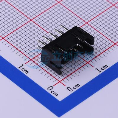线对板针座 HX20016-10A black 插件,P=2mm 2x5P 直插 电子元器件