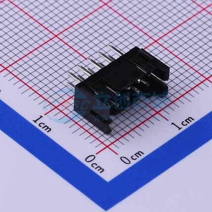 线对板针座 HX20016-10A black 插件,P=2mm 2x5P 直插 电子元器件