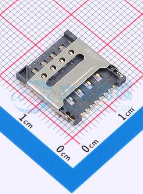 SIM卡连接器 ZX-MSIM-281.5J SMD 翻盖式 MicroSIM卡 卡座 1.5mm