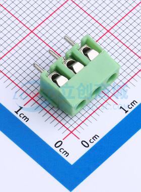螺钉式接线端子 DB301V-3.96-3P-GN-S P=3.96mm 电子元器件配单