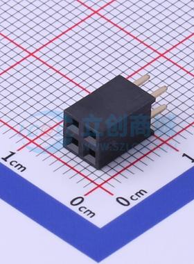 排母 2185-202SG0AYNT1 插件,P=2.54mm 2x2P 方孔 电子元器件配单