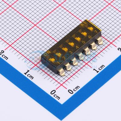 拨码开关 HX 2.54-7P TPPT SMD-14P,9.3x17.78mm 电子元器件配单