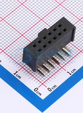 排母 XDHF-AS0254-0852*6P 插件,P=2.54mm 2x6P 方孔 电子元器件