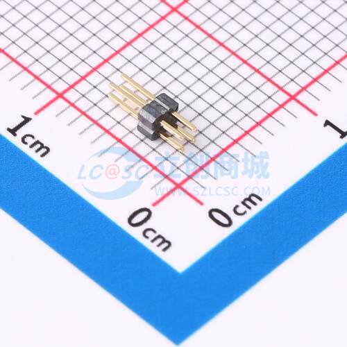 排针 GPCA201-0202A010C1AA 插件,P=1mm 2x2P 方针 电子元器件