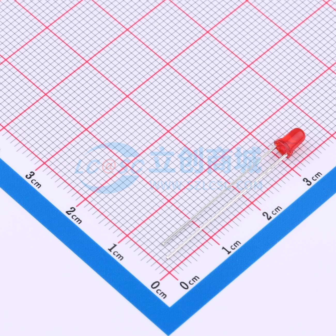 50只 发光二极管/LED WP132XID 插件,D=3mm 原装正品 电子元器件