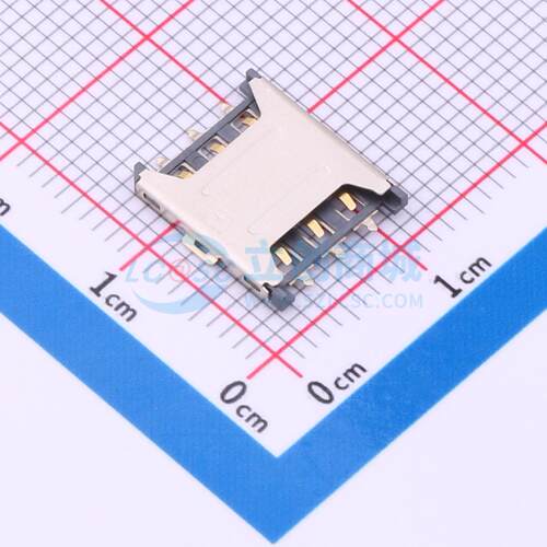 SIM卡连接器 ZX-NSIM-48.135J-C SMD 拔插式 NanoSIM卡 卡座 1.35