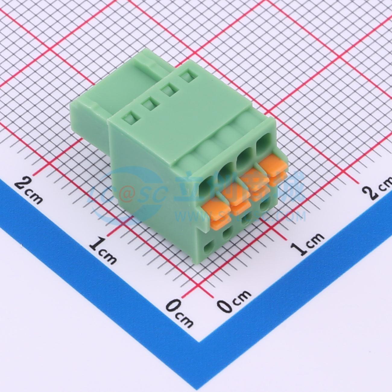 插拔式接线端子 KF2EDGKD-2.54-4P P=2.54mm 原装 电子元器件配单