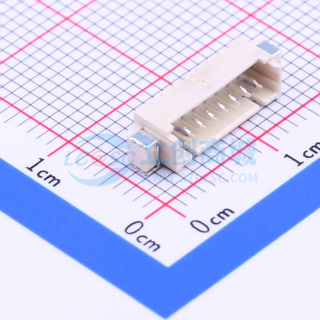 线对板针座 A1251WR-S-8P-LCP SMD,P=1.25mm 1x8P 电子元器件配单