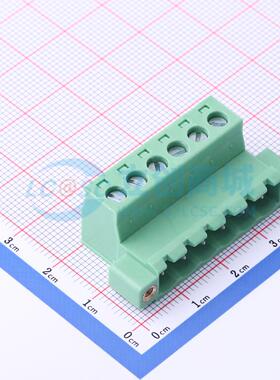 插拔式接线端子 DB2EKRP-5.08-6P-GN-S P=5.08mm 插头 1x6P 原装