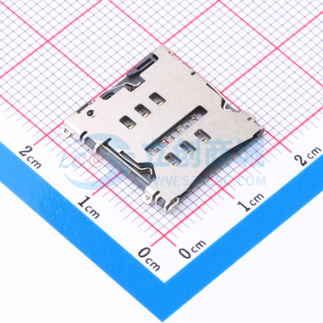 SIM卡连接器 SMO-1550 SMD 卡托式 MicroSIM卡 卡座 1.5mm MicroS