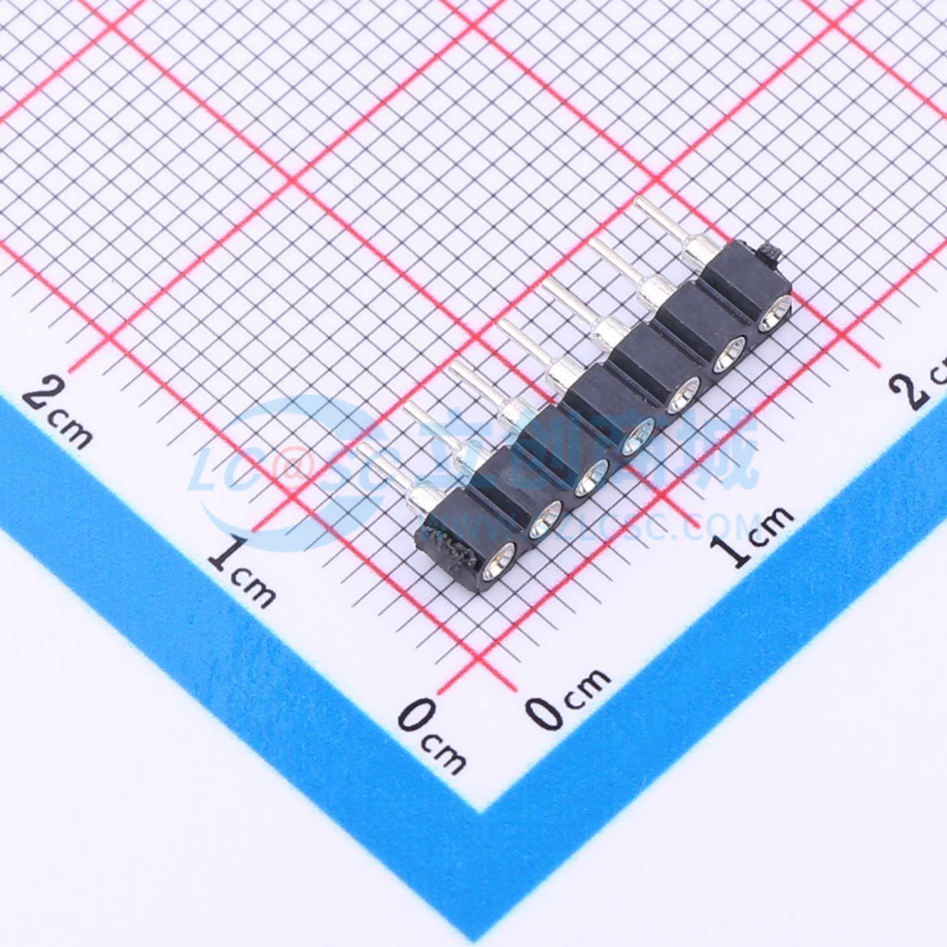 排母 MF254V-11-07-0743 插件,P=2.54mm 1x7P 圆孔 电子元器件