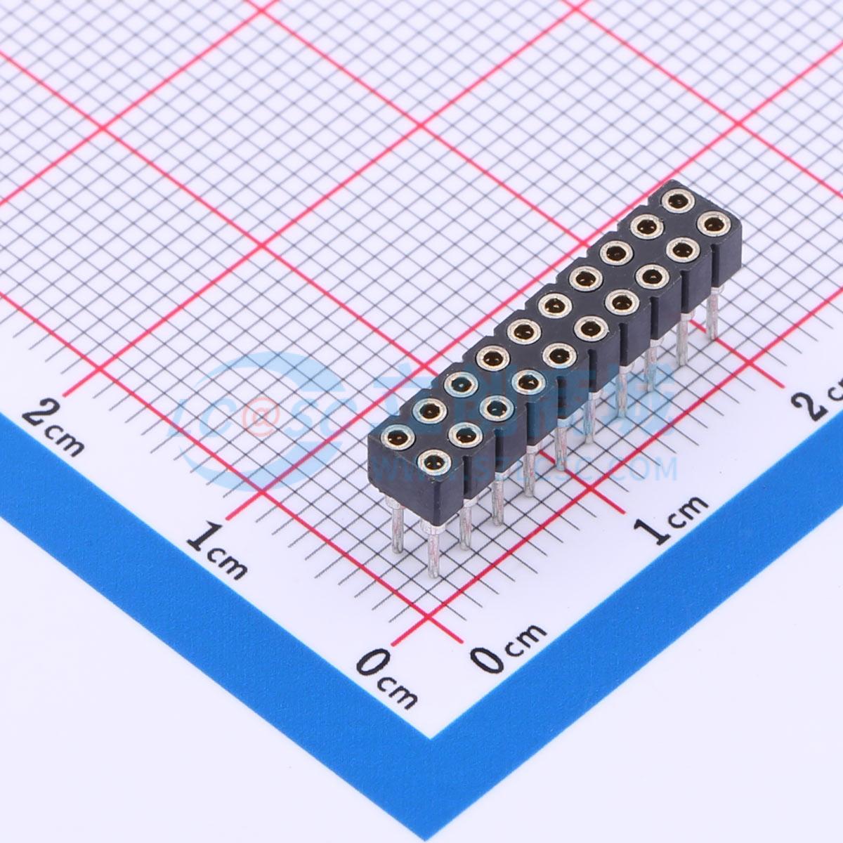 排母 PM200-2-10-Z-3.0-C 插件,P=2mm 2x10P 圆孔 电子元器件配单