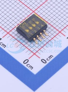拨码开关 THS104 SMD-8P,5.4x6.7mm 原装正品 电子元器件配单
