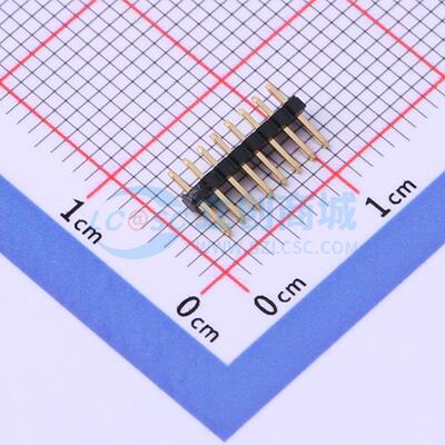 排针 X1311WV-08J-C18D27 插件,P=1.27mm 1x8P 方针 电子元器件