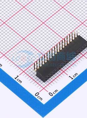 排母 X1321FR-2x17-C43D24 弯插,P=1.27mm 2x17P 方孔 电子元器件