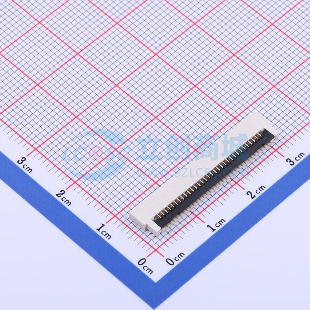 FFC/FPC连接器 AFB04-S32FIA-HF SMD,P=0.8mm,卧贴 翻盖式 32P 下