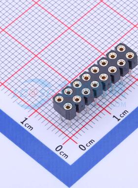 排母 X5521FV-2X08-C30D743-0743 插件,P=2.54mm 2x8P 圆孔 原装
