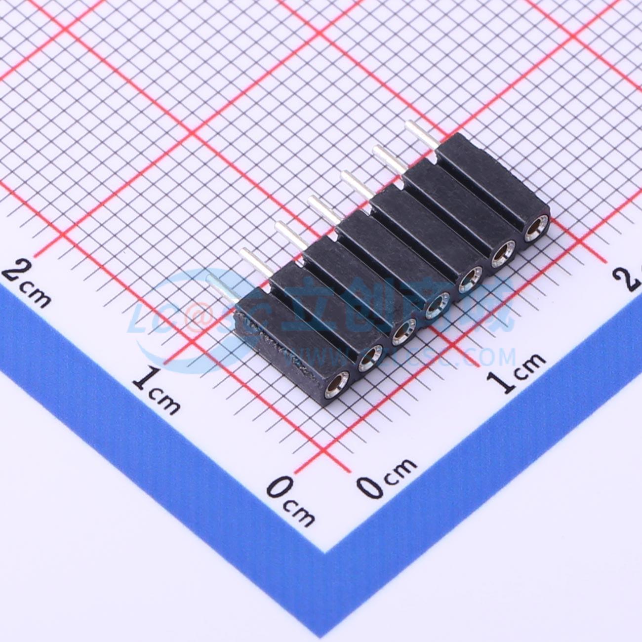 排母 MF254V-11-07-1000-H70 插件,P=2.54mm 1x7P 圆孔 原装正品