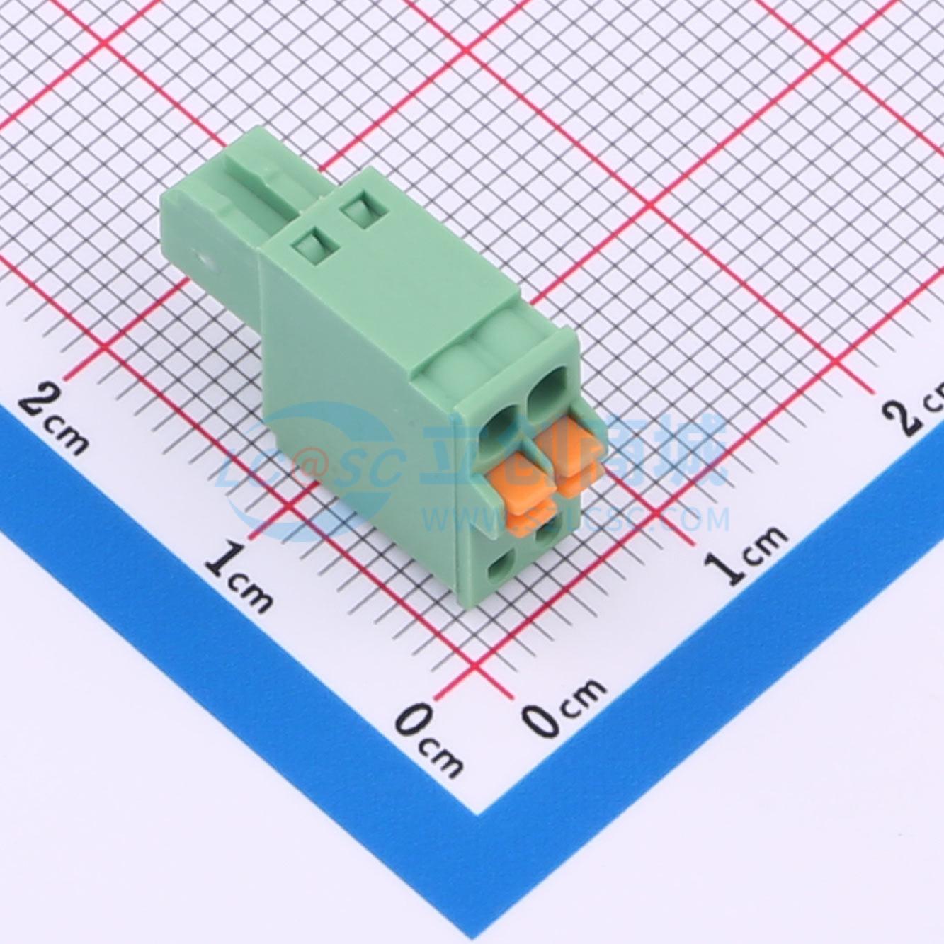 插拔式接线端子 KF2EDGKD-2.54-2P P=2.54mm 原装 电子元器件配单