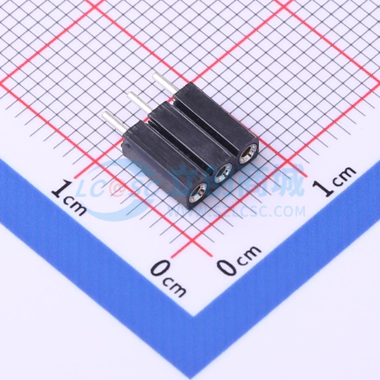 排母 MF254V-11-03-1000-H70 插件,P=2.54mm 1x3P 圆孔 原装正品