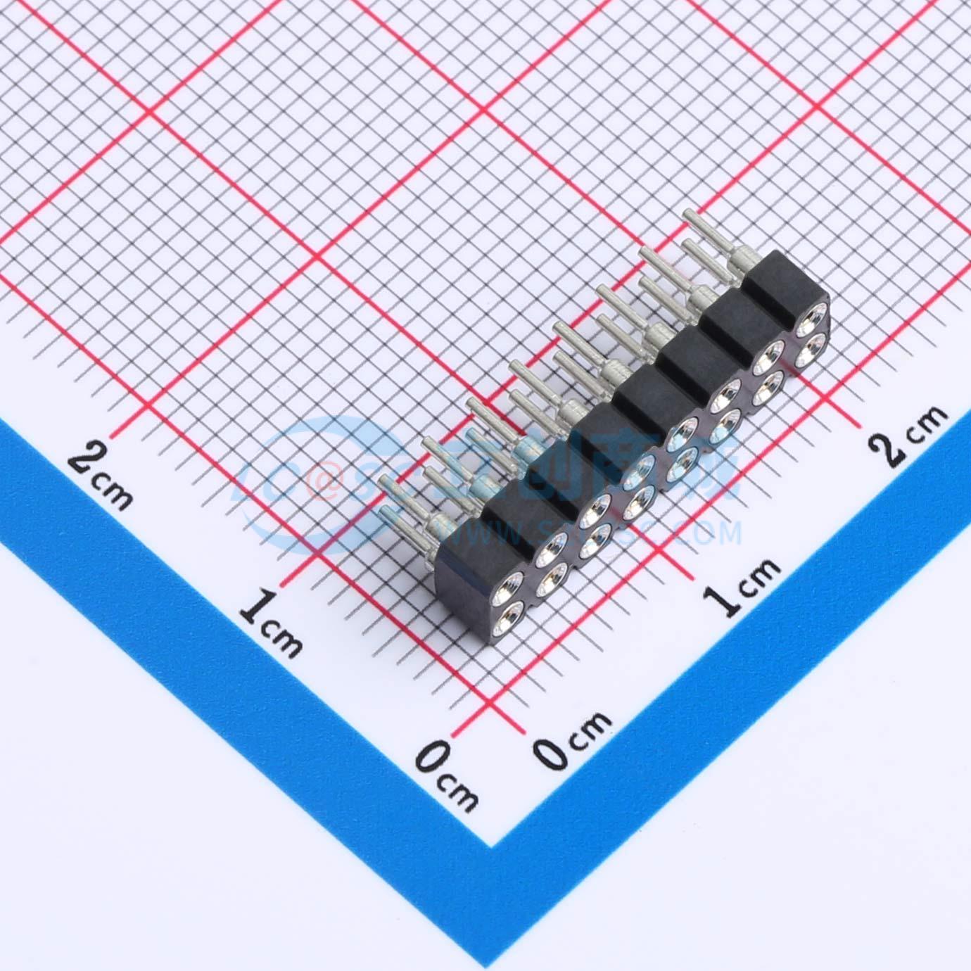 排母 XDM254C-2-08-Z-3.0-G0 插件,P=2.54mm 2x8P 圆孔 原装正品