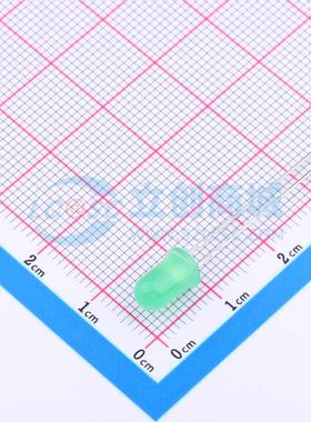 10个 发光二极管/LED L-513GD 黄绿色 插件,D=5mm 原装 电子元器