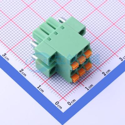 插拔式接线端子 KF2EDGKNHM-3.81-2*3P P=3.81mm 插头 2x3P 原装