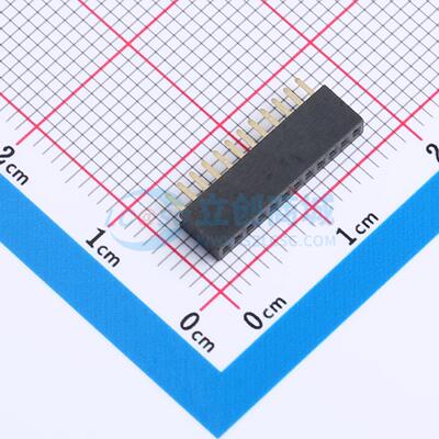 排母 X1311FV-12-C43D24 插件,P=1.27mm 1x12P 方孔 电子元器件