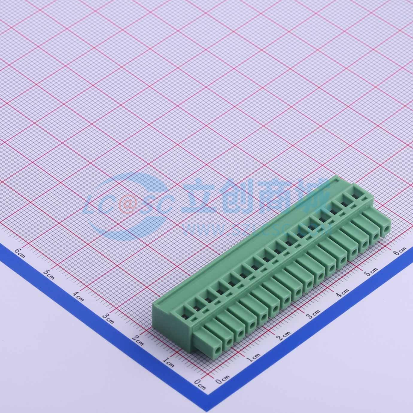 插拔式接线端子 KF2EDGKB-3.81-16P P=3.81mm 插头 1x16P 原装