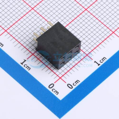 排母 F185-1203A0ASYA3 插件,P=2.54mm 2x3P 双排 电子元器件配单