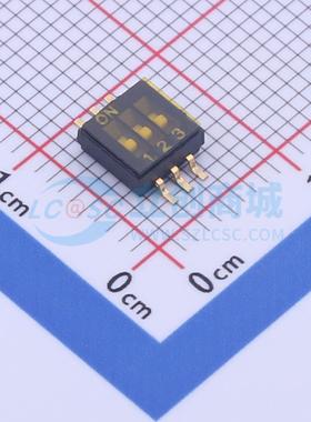 拨码开关 THS103 SMD-6P,5.4x5.4mm 原装正品 电子元器件配单