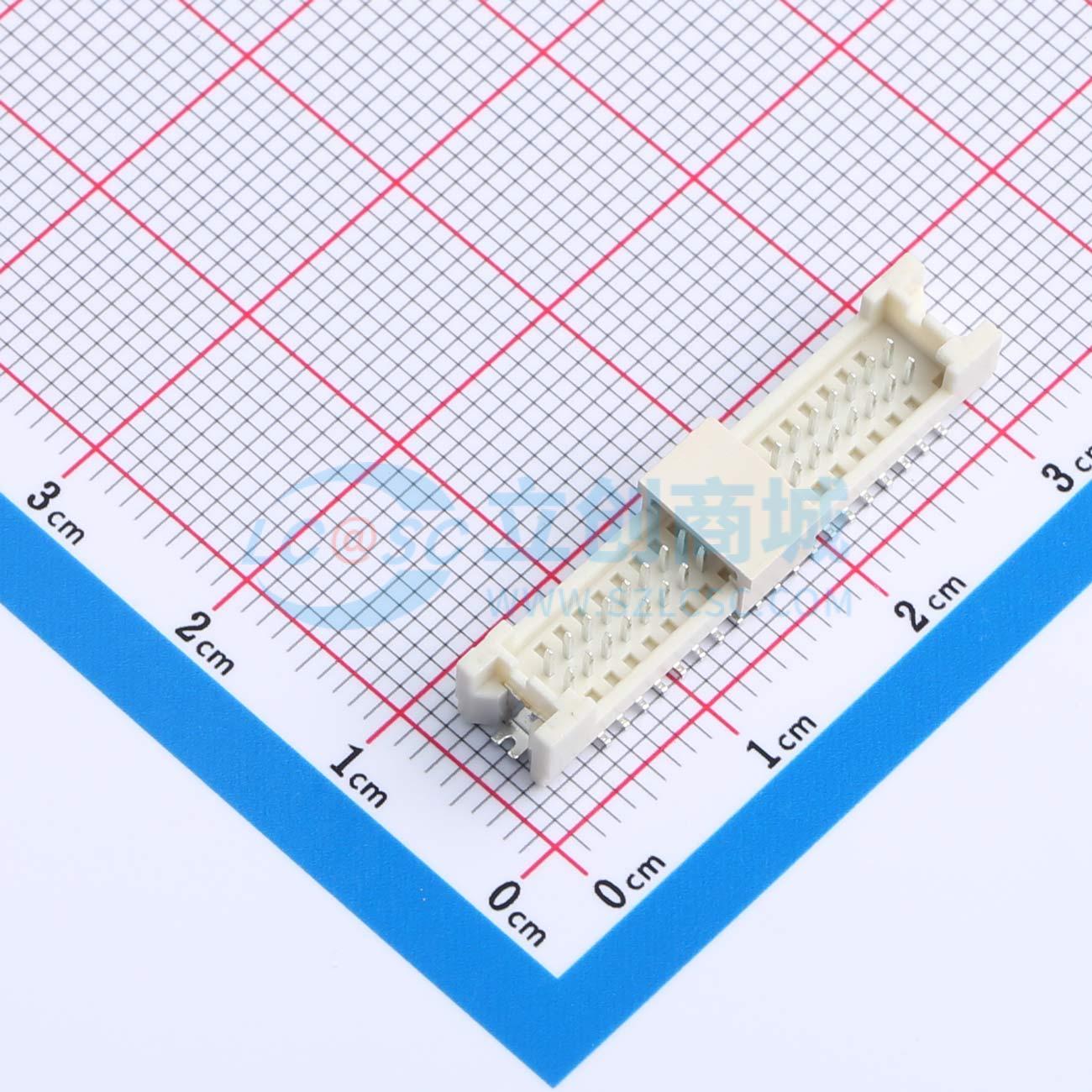 线对板针座 WAFER-DF1.25-38PLB-GYC SMD,P=1.25mm 立贴 原装正品