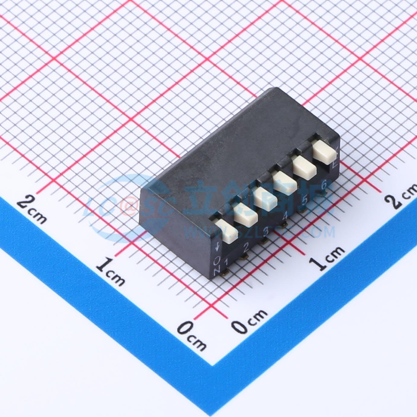 拨码开关 2.54-6P TPCB SMD 原装正品 电子元器件配单