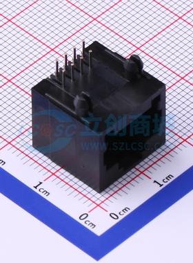 以太网连接器 RC01412 RJ45插座 弯插 无屏蔽 原装