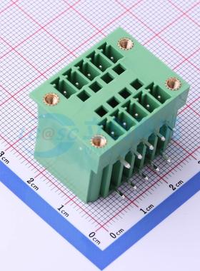 插拔式接线端子 DB2ERHM-3.81-2*5P-GN 弯插,P=3.81mm 电子元器件