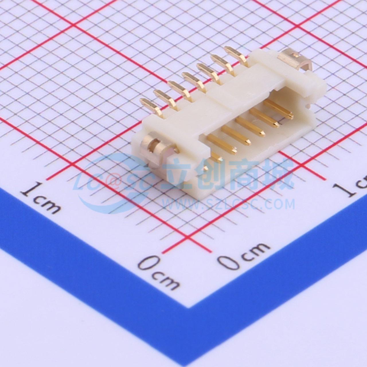 线对板针座 A1252WR-S-07PD01 SMD,P=1.25mm 1x7P 电子元器件配单