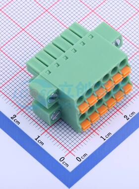 插拔式接线端子 KF2EDGKNHM-3.5-2*6P P=3.5mm 插头 电子元器件