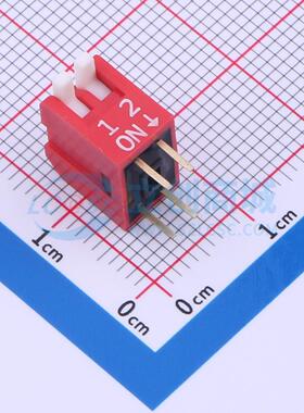 拨码开关 DP-02-R-T 插件 原装正品 电子元器件配单