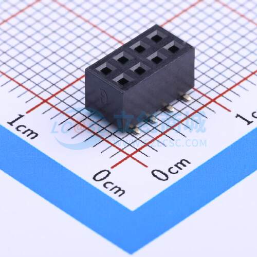 排母 2.0-2*4P立贴母 SMD,P=2mm 2x4P 双排 原装 电子元器件配单